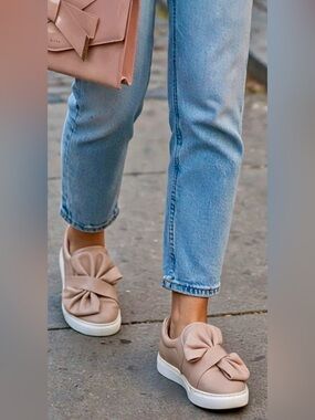 Halogen Blush Pink Bow Sneakers
